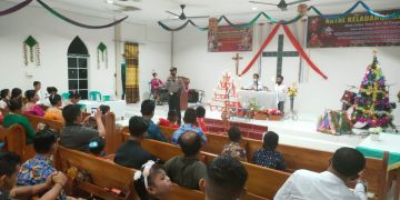 Polsek Pangkalan Kuras Lakukan Pengamanan Natal di 37 Gereja
