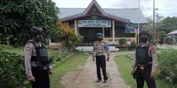Polsek Bunut Siagakan Personel Jaga Keamanan Mako