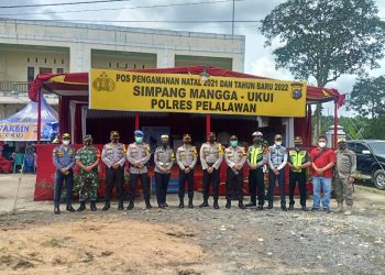 Polres Pelalawan Tinjau Pos Pengamanan di Ukui