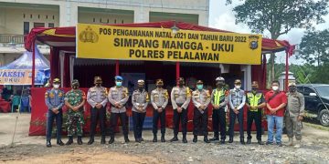 Polres Pelalawan Tinjau Pos Pengamanan di Ukui