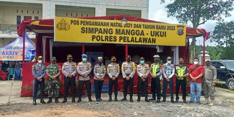 Polres Pelalawan Tinjau Pos Pengamanan di Ukui