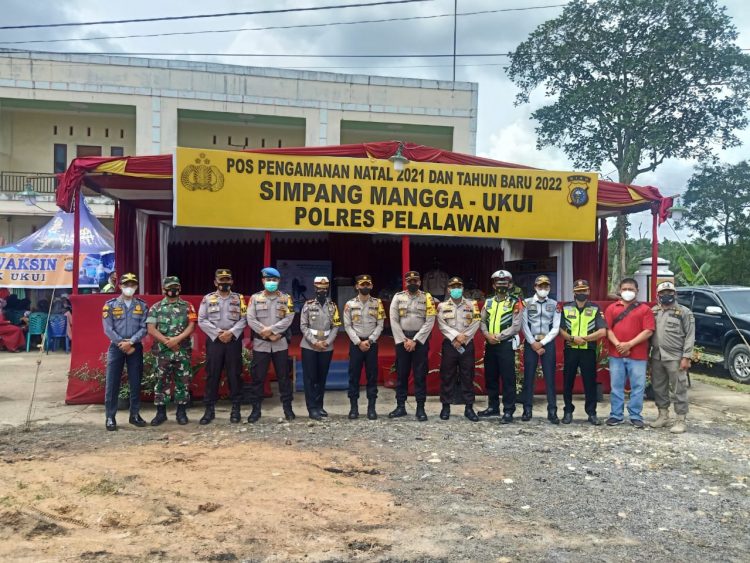 Polres Pelalawan Tinjau Pos Pengamanan di Ukui