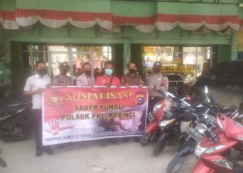 Tak Kenal Lelah, Polsek Pangkalan Kerinci Terus Beri Sosialisasi Saber Pungli
