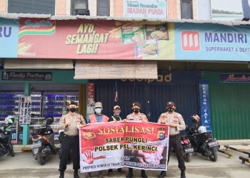 Polsek Pangkalan Kerinci Lakukan Sosialisasi Saber Pungli Kepada Juru Parkir