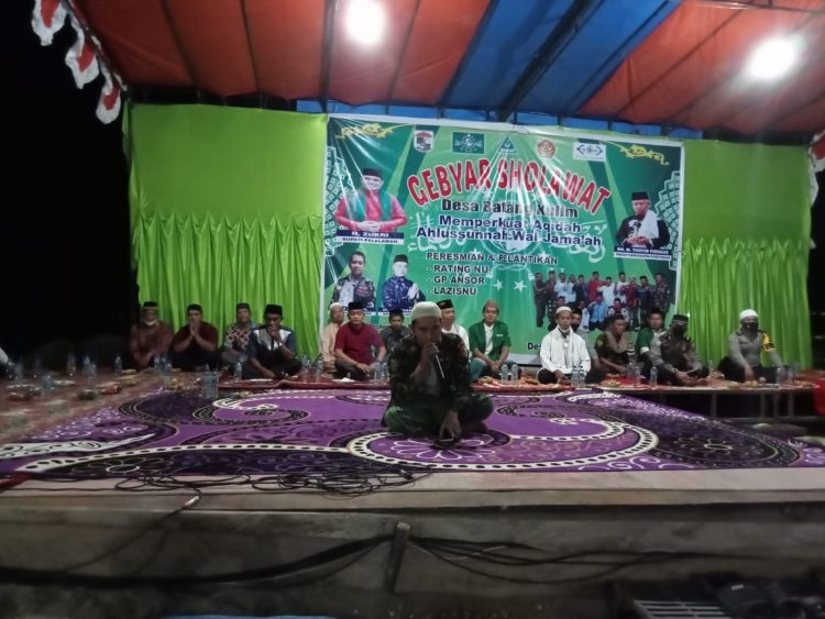 Personil Polsek Pangkalan Kuras Monitoring Acara Gebyar Sholawat