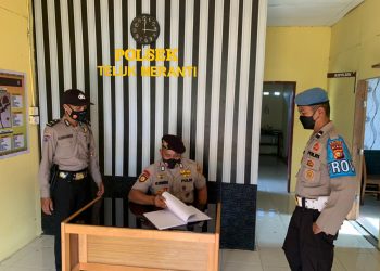 Akhir Pekan, Personil Polsek Teluk Meranti Siaga untuk Amankan Mako