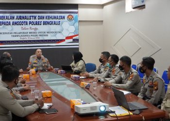 Penguatan Seksi Humas, Kapolres Bengkalis Minta Anggota Dalami Pengetahuan Jurnalistik
