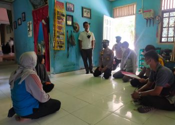 Kapolsek Pangkalan Lesung Kembali Gencarkan Vaksinasi Door to Door