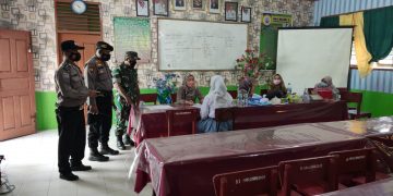 Demi Kelancaran Vaksinasi, Polsek Pangkalan Kuras Lakukan Pengamanan