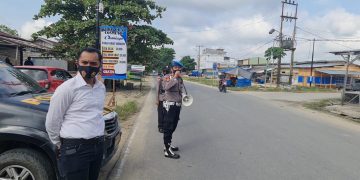 Polsek Pangkalan Kuras Gelar Penling Ajak Masyarakat Ikut Vaksinasi di Puskesmas Terdekat