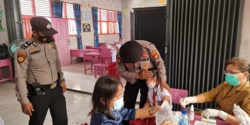 Polsek Pangkalan Kuras Update Data Vaksinasi di Wilayah Binaan 17 Januari