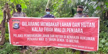 Pastikan Langit Pelalawan Tetap Biru, Polsek Bandar Sei Kijang Intens Patroli Karhutla