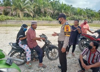 Pantau Prokes, Polsubsektor Pelalawan Gelar Operasi Yustisi