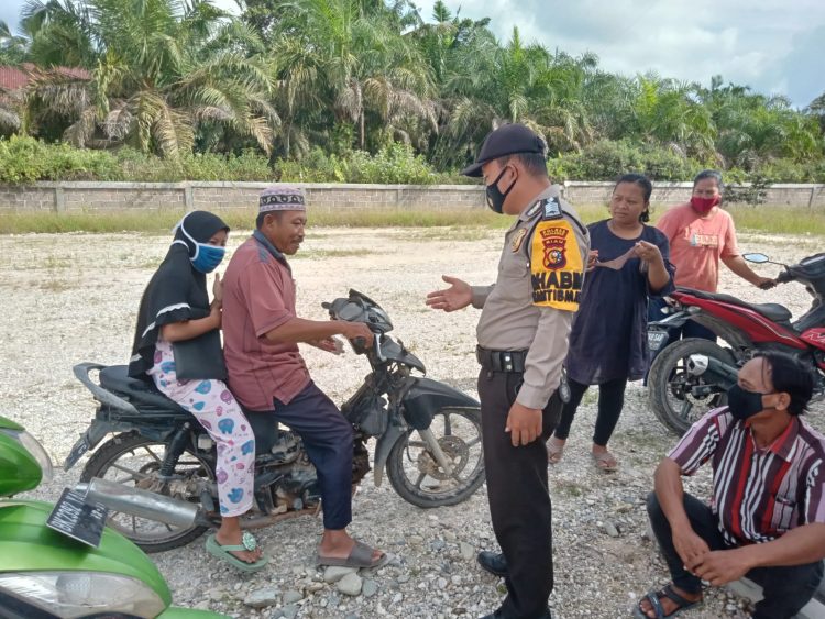 Pantau Prokes, Polsubsektor Pelalawan Gelar Operasi Yustisi