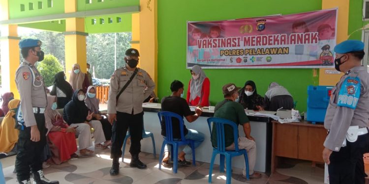 Polsek Pangkalan Lesung Terus Buka Layanan Vaksinasi Covid-19 untuk Masyarakat