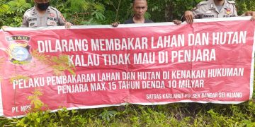 Polsek Bandar Sei Kijang Lakukan Pencegahan Karhutla Dini, Ini Caranya