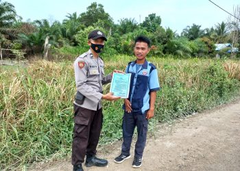 Cegah Kebakaran Lahan, Ini Upaya Polsubsektor Pelalawan