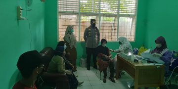 Polsek Pangkalan Kuras Kawal Vaksinasi di 4 Titik Berikut