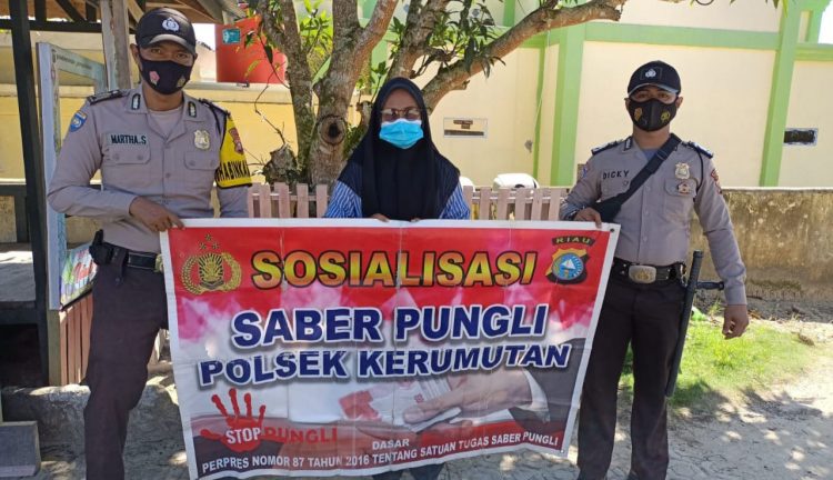Polsek Kerumutan Sosialisasikan Saber Pungli ke Masyarakat, Ini Tujuannya