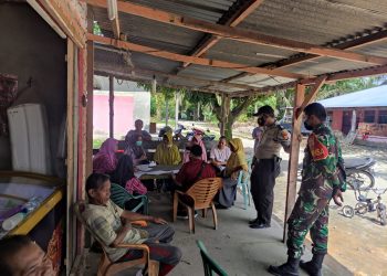 Polsek Langgam Ajak Masyarakat Taat Prokes