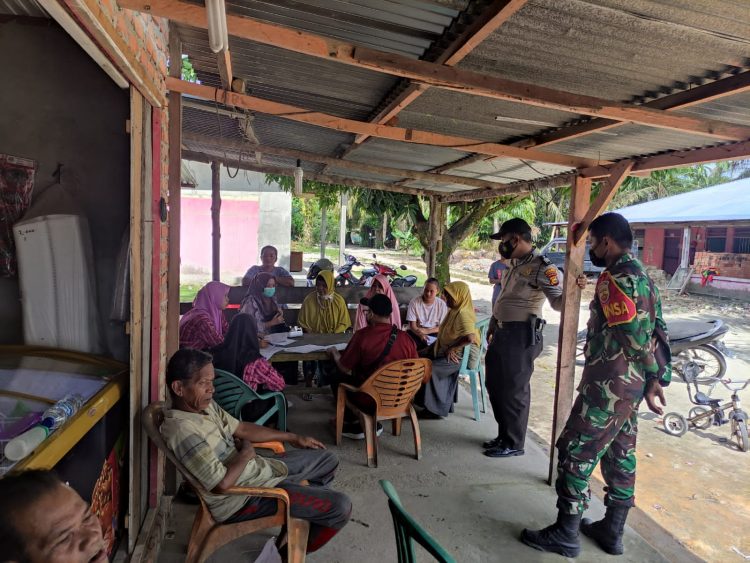 Polsek Langgam Ajak Masyarakat Taat Prokes
