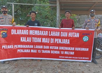 Antisipasi Titik Api, Polsek Teluk Meranti Sosialisasi Larangan Karhutla