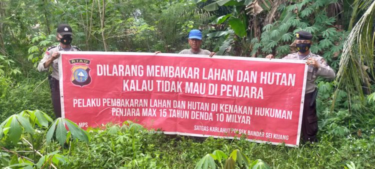 Personil Polsek Bandar Sei Kijang Gelar Patroli Antisipasi Karhutla