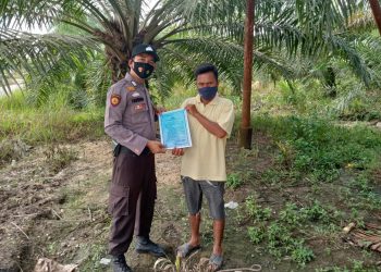 Sosialisasi Karhutla, Polsubsektor Pelalawan  Ajak Masyarakat Lindungi Hutan