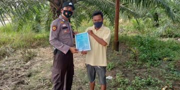 Sosialisasi Karhutla, Polsubsektor Pelalawan  Ajak Masyarakat Lindungi Hutan
