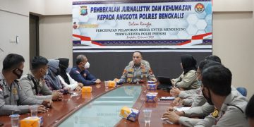 Sinergi, F3 Agency Media Partner Beri Pembekalan Jurnalistik ke Personel Polres Bengkalis