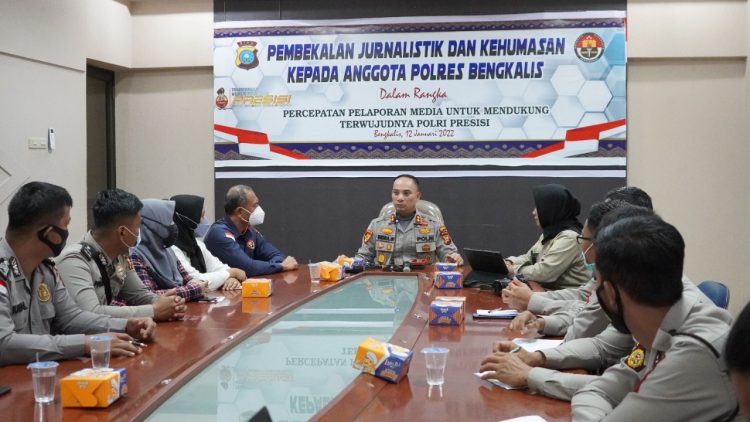 Sinergi, F3 Agency Media Partner Beri Pembekalan Jurnalistik ke Personel Polres Bengkalis