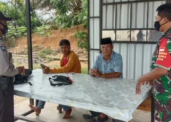 Polsek Langgam Lakukan Pencegahan Kriminal C3 dan Covid-19