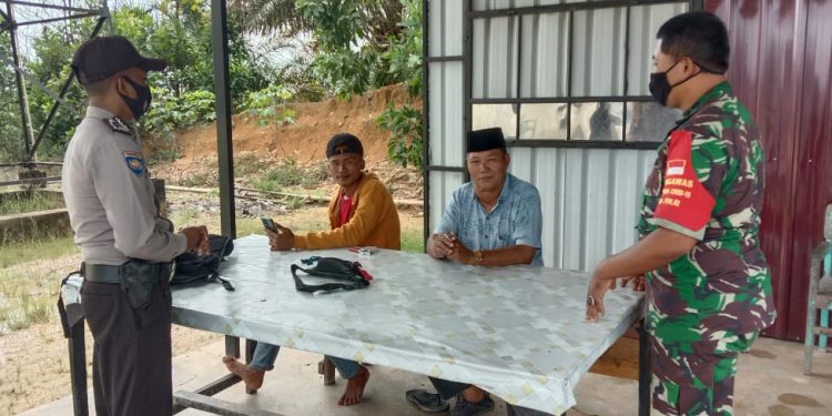 Polsek Langgam Lakukan Pencegahan Kriminal C3 dan Covid-19