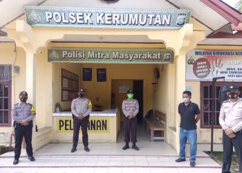 Personel Polsek Kerumutan Siaga Untuk Amankan Mako