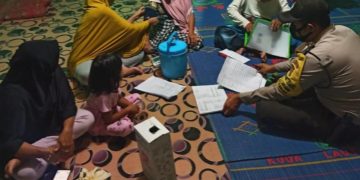 Polsek Langgam Gencarkan Vaksinasi Lansia Secara Door to Door