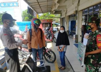 Sadarkan Penerapan Prokes Masyarakat, Polsek Bandar Sei Kijang Gelar Operasi Yustisi