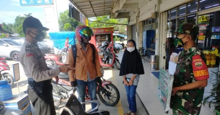 Sadarkan Penerapan Prokes Masyarakat, Polsek Bandar Sei Kijang Gelar Operasi Yustisi