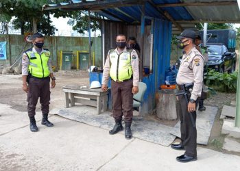 Guna Memelihara Kamtibmas di Wilkum, Polsubsektor Pelalawan Gelar Patroli