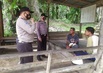 Polsek Langgam Pantau Prokes dan Kamtibmas, Ini Tujuannya