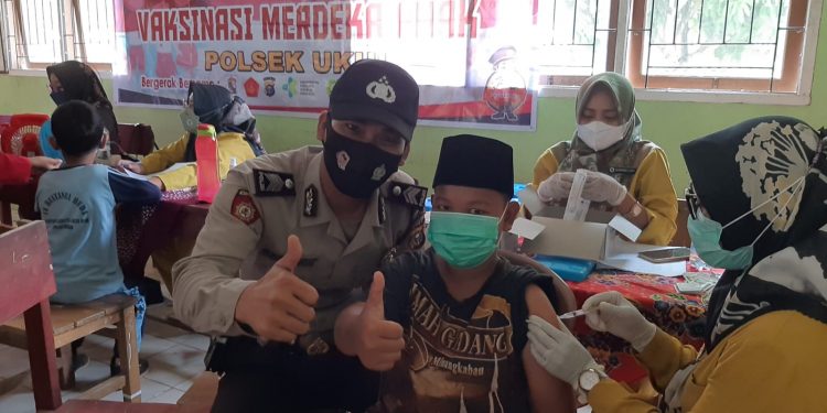 Polsek Ukui dan Nakes Kejar Target Vaksinasi Anak, Berikut Strateginya