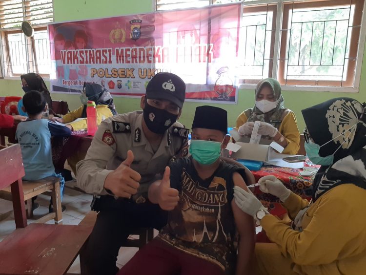 Polsek Ukui dan Nakes Kejar Target Vaksinasi Anak, Berikut Strateginya