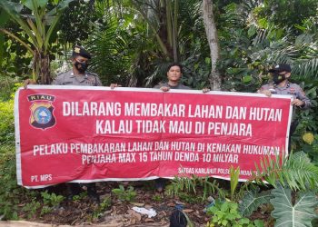 Sasar Titik Rawan Karhutla, Polsek Bandar Sei Kijang Gelar Patroli