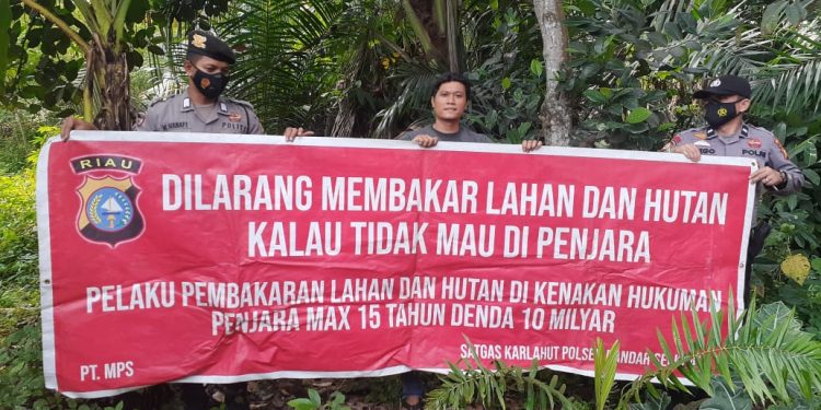 Sasar Titik Rawan Karhutla, Polsek Bandar Sei Kijang Gelar Patroli