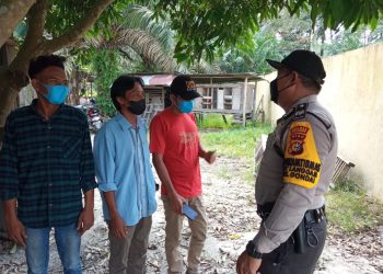 Polsek Langgam Gelar Penertiban Prokes