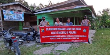 Polsek Teluk Meranti Rutin Lakukan Himbauan Larangan Bakar Lahan, Ini Tujuannya