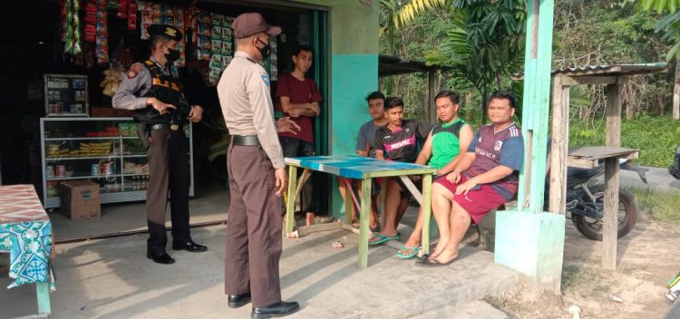 Polsek Langgam Gelar Operasi Yustisi Prokes Covid-19
