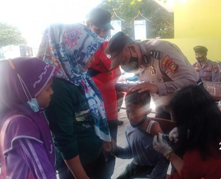 Polsek Bandar Sei Kijang Terus Kawal Capaian Vaksinasi Per Hari
