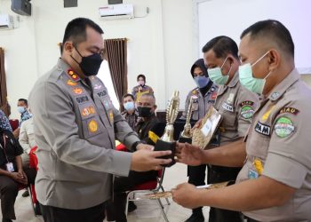 Gelar Syukuran HUT Satpam Ke 41, Polres Pelalawan: Bersama Polri Jaga Kamtibmas dan Cegah Covid-19