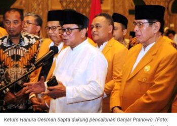 Partai Hanura Susul PDIP Dukung Ganjar Pranowo Capres 2024