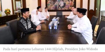 Hari Pertama Lebaran Prabowo Silaturahmi Ke Kediaman Presiden Joko Widodo di Surakarta